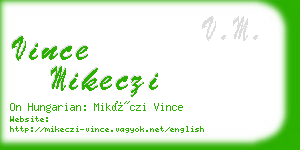 vince mikeczi business card